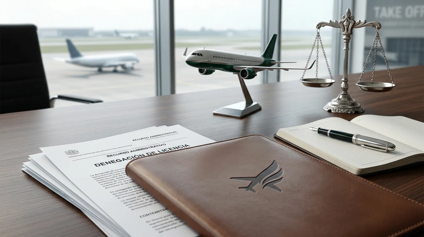Abogado especialista asesorando a piloto tras denegación de licencias AESA
